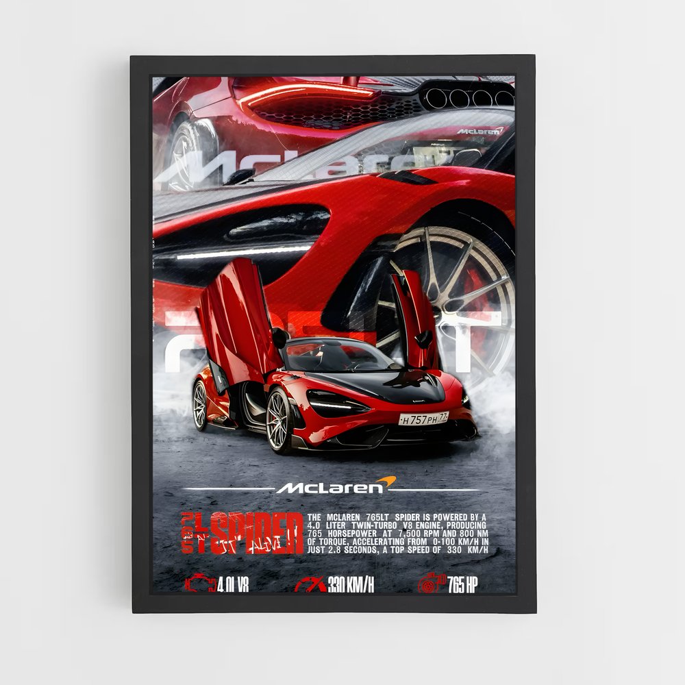 Poster splendide araignée – affiche Mclaren (vue 2)